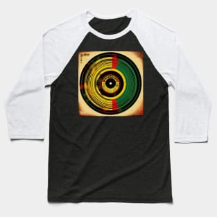 Reggae Music Rasta Colors Vinyl Album Baseball T-Shirt